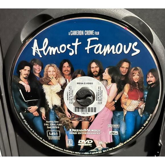 Almost Famous (Widescreen Edition) DVD - 2000 Cameron Crowe Film - Kate Hudson - Picture 5 of 6